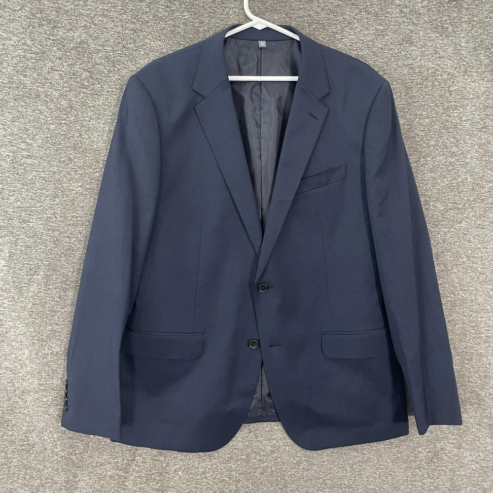 Bonobos‎ Suit Jacket Mens 44R Blue Wool Stretch Standard Fit Two Button Notch
